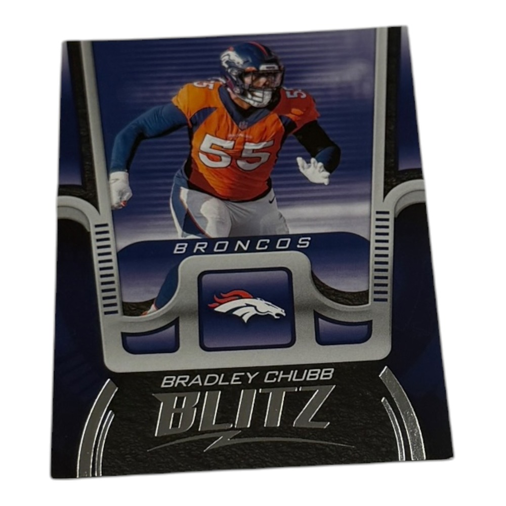 2021 Panini Playbook Football Bradley Chubb Denver Broncos Blitz Card BTZ-BCH